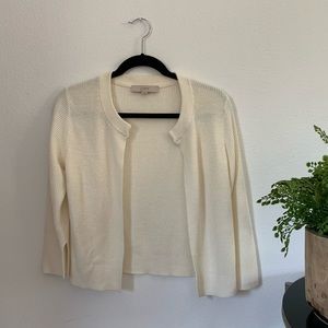 LOFT cropped 3/4 sleeve cardigan